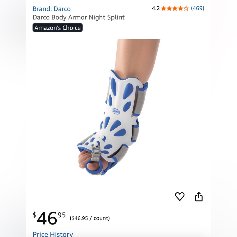 Darco body armor night splint